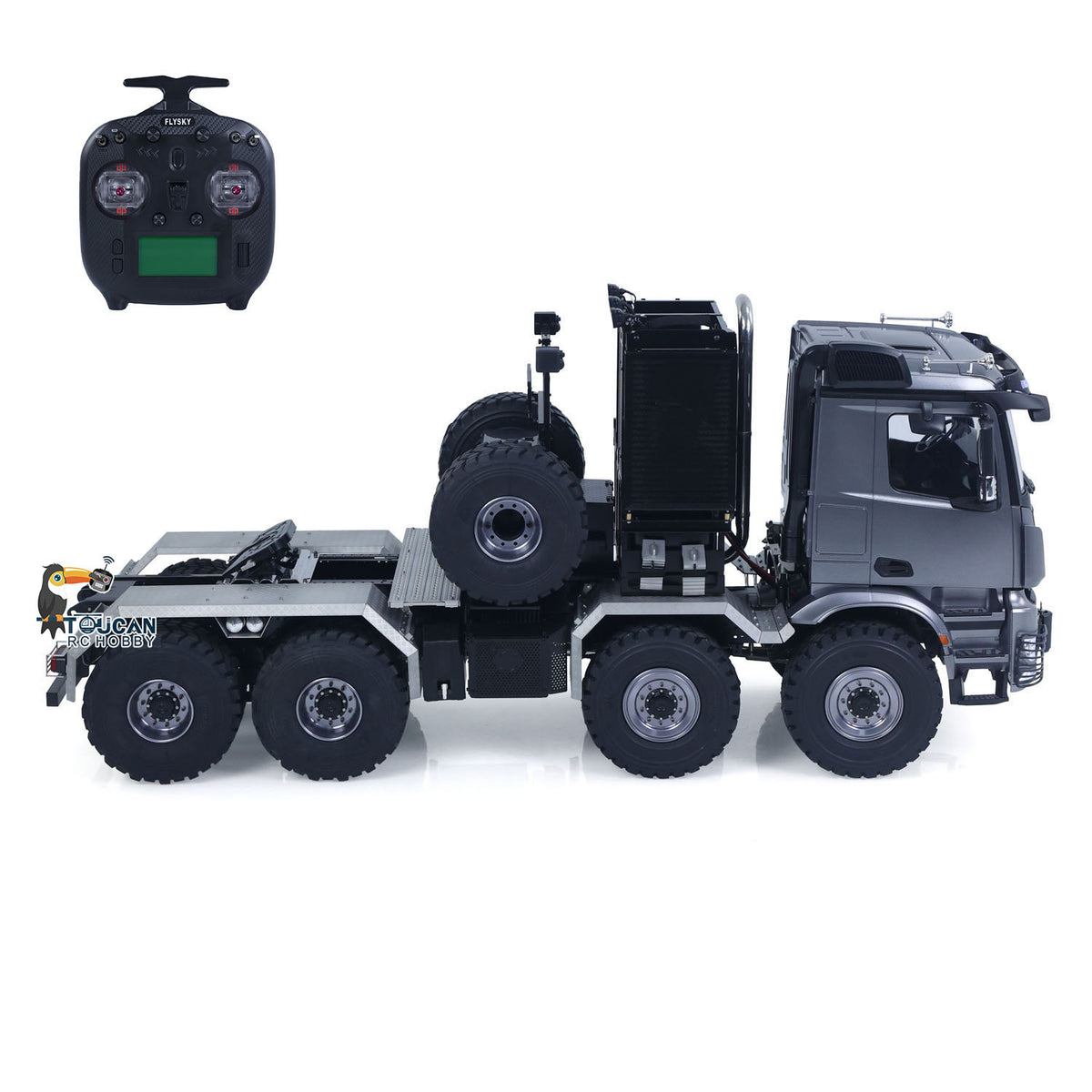 TOUCAN RC HOBBY LXY BZ4663 1/14 Metal 8x8 RC Tractor Truck PNP 3 Speed Transmission Differential Lock Axles Remote Winch ST8 Controller Light Sound for Model Collectors
