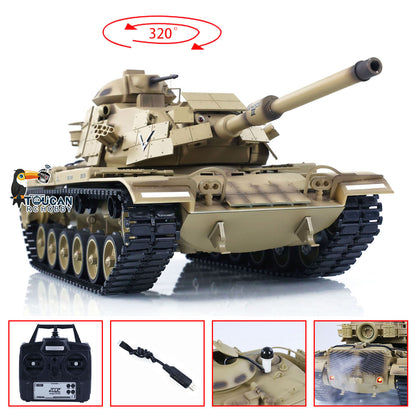TOUCAN RC HOBBY US Stock Tongde Model 1/16 RC Battle Tank M60A1 ERA USA Remote Control Panzer Armored Hobby Model Sound BB Unit Assembled