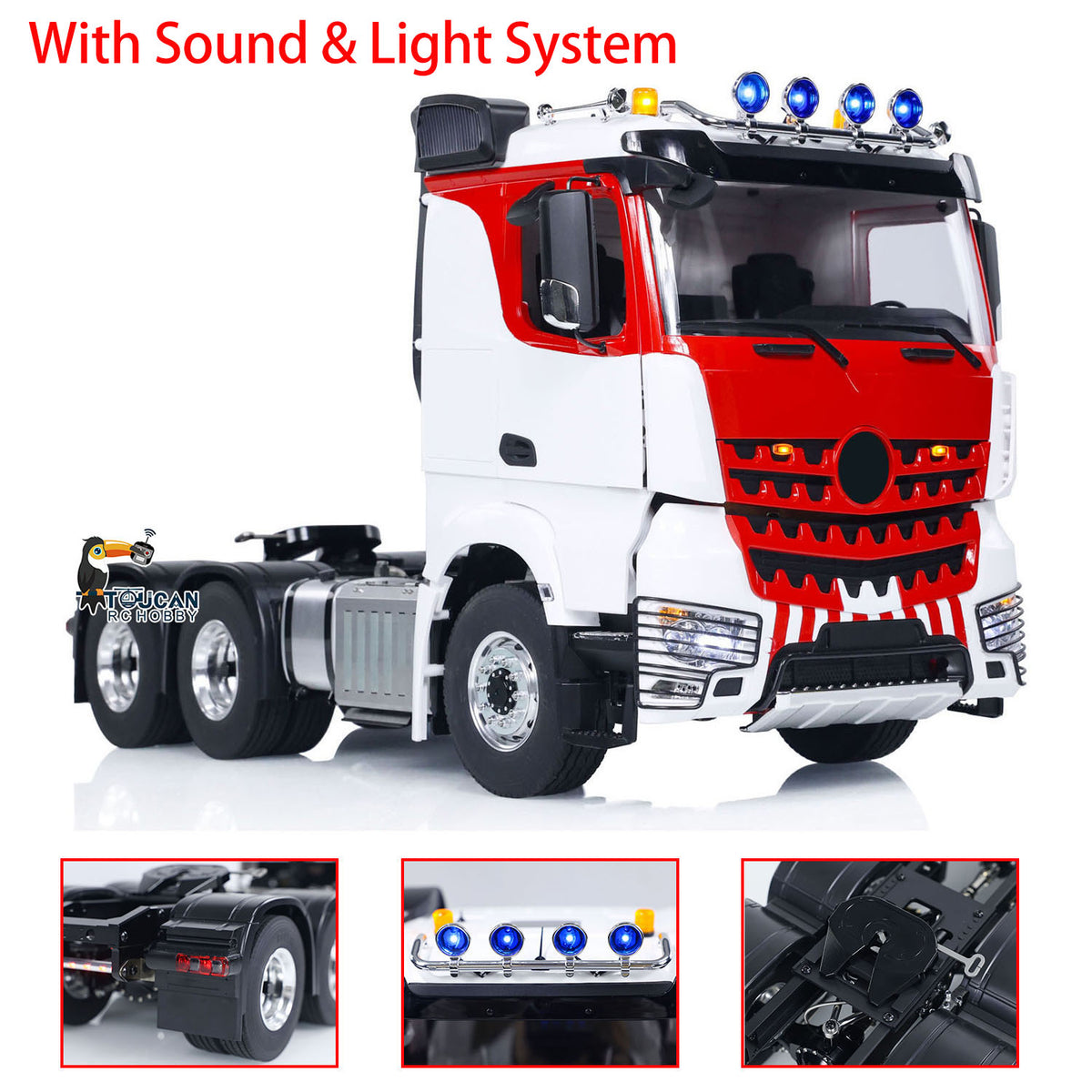 TOUCAN RC HOBBY LESU 6x6 RC Tractor Truck 1/14 Radio Control Car Painted Assembled Metal Chassis