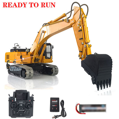 TOUCAN RC HOBBY LESU PC360 1/14 Metal RC Excavator B0002 RTR Steel Alloy Hydraulic Digger Model 8MPa Oil Pump System Lighting FlySky PL18EV Lite Controller for Hobby Collectors