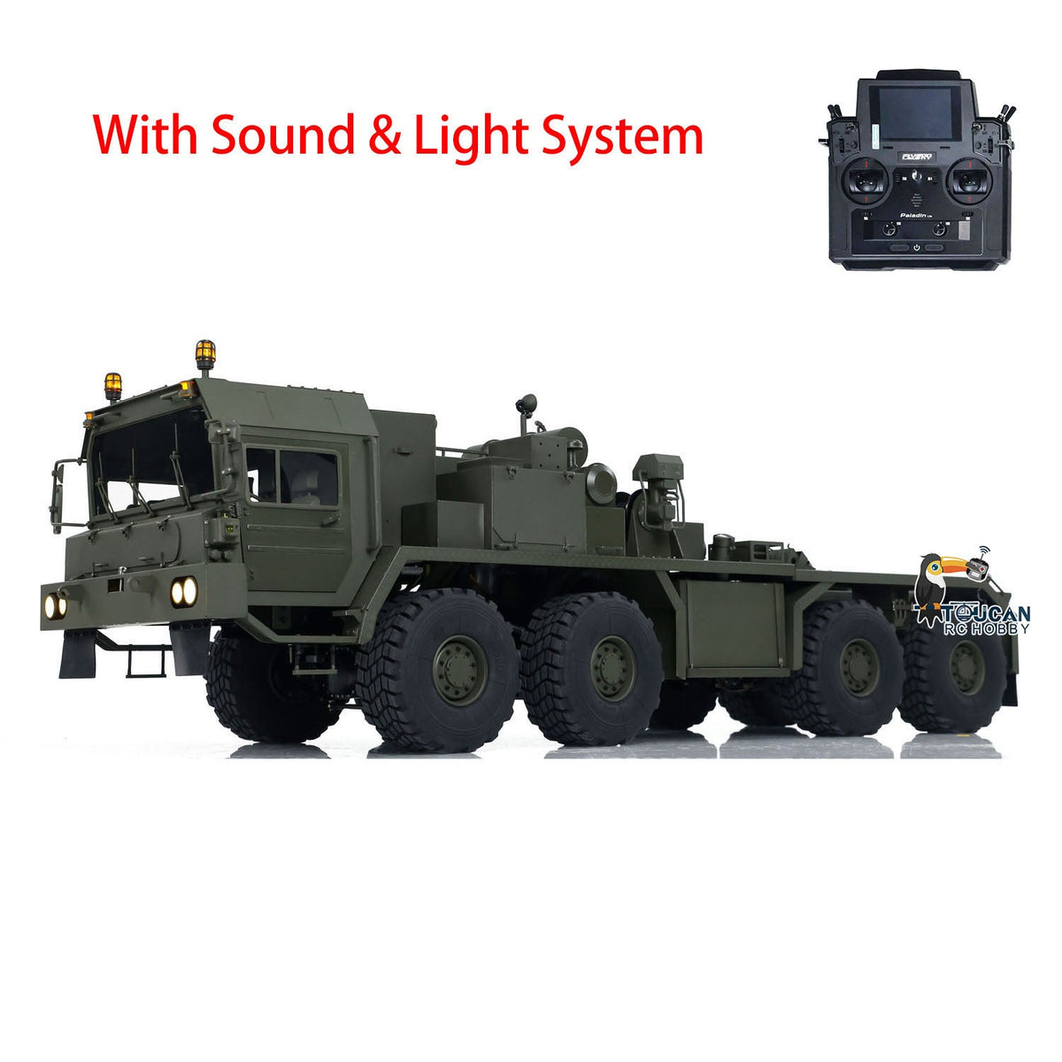 TOUCAN RC HOBBY LXY 8x8 1/14 RC Tractor Truck SLT56 Full Metal Remote Controlled Military Transport Car PNP Painted Model FlySky PL18 Lite