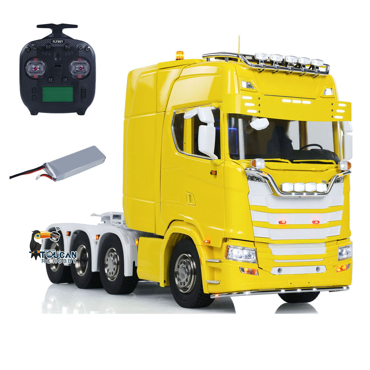 TOUCAN RC HOBBY ScaleClub 770S Échelle 1/14 8x8 Camion Tracteur RC RTR Voiture Électrique Radiocommandée Châssis Métallique Boîte de Vitesses à 3 Rapports Phare Système Sonore