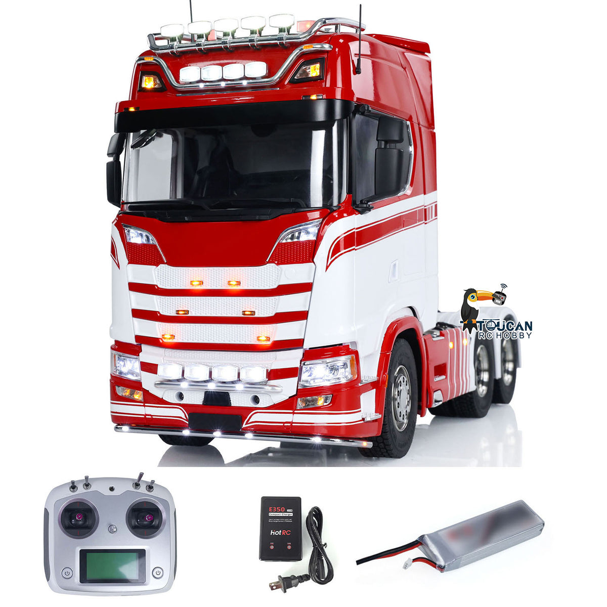 In Stock TOUCAN RC HOBBY ScaleClub 1/14 Finished RC Tractor Truck 770S 6x6 Metal Chassis Light Sound Smoke 3-speed Differential Lock Cabin Openable I6S Remote