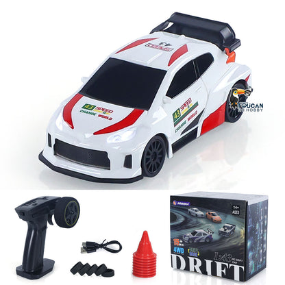 TOUCAN RC HOBBY JiaBaiLe 1/43 High Speed 2.4G Radio Controlled Racing Car RC Drift Vehicle 4WD RTR Mini Model Car Battery for Children