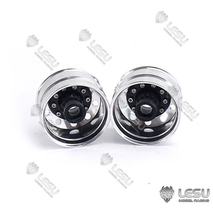 TOUCAN RC HOBBY LESU Metal Wide Front Rear 41.5MM Wheel Hub Wide Narrow Tire Parts for 1/16 RC Tractor Truck Trailer Dumper