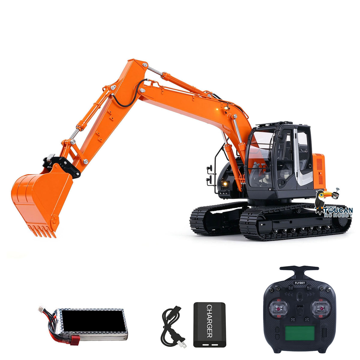 SFrog 1/14 Hydraulic RC Excavator ZX135US LITE - 95% Metal PNP RTR