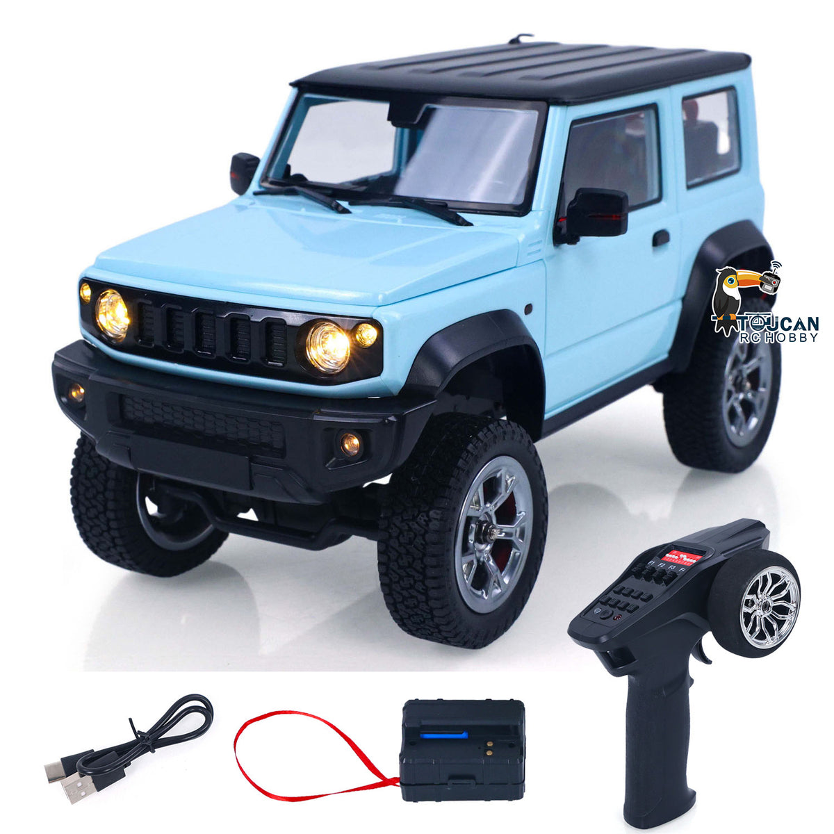 TOUCAN RC HOBBY RTR 1/16 Heng Guan Remote Control Off Road Car Electric RC Crawler Light System Smoke Unit Metal Gear Drive Shaft Battery Charger