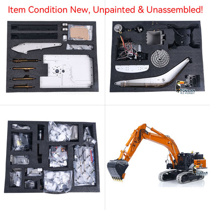 TOUCAN RC HOBBY LESU Metal 1/14 RC Hydraulic Excavator Aoue ZX490 Remote Control Heavy Digger Construction Vehicle Model 6CH Valve Light 6CH Electrical Slip Ring FlySky PL18EV Radio Battery