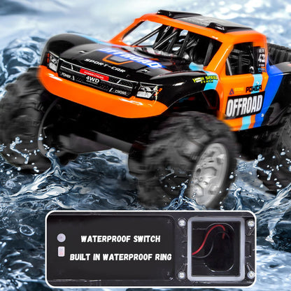TOUCAN RC HOBBY JJRC 2.4G Remote Control Off Road Vehicle 1/14 4WD Rock Crawler Car Q205 Amphibious Waterproof Pickup Truck 360 Rotation RTR Battery