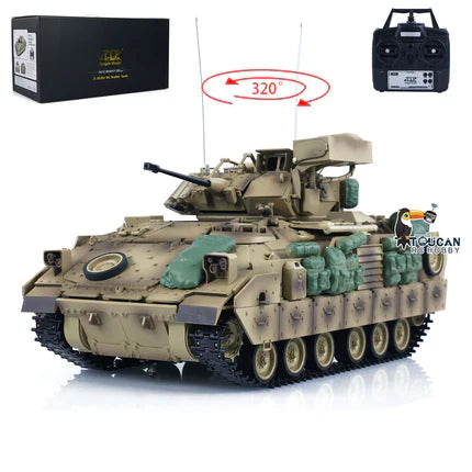 TOUCAN RC HOBBY US Stock 1/16 Tongde RC Battle Tank M2A2 Bradley Electric Infantry Fighting Vehicle Barrel Recoil System Electric Simulation Model