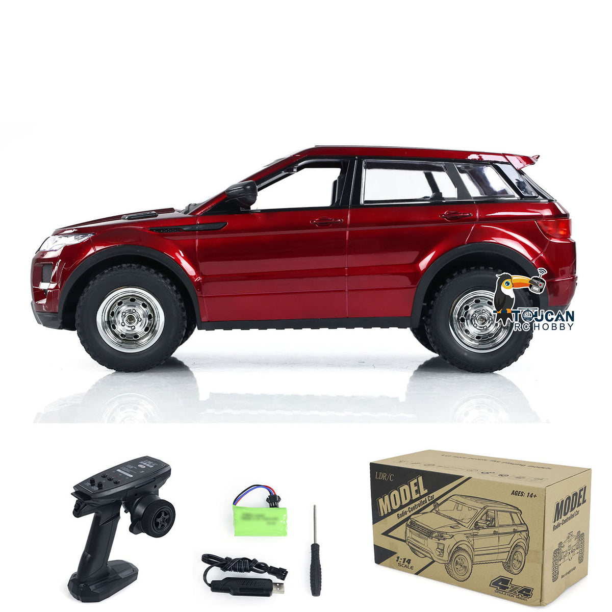 TOUCAN RC HOBBY LDRC 4x4 1/14 RC Crawler Climbing Car 4WD Radio Controlled Off-road Vehicles DIY Hobby Model LD1299 RTR Light System
