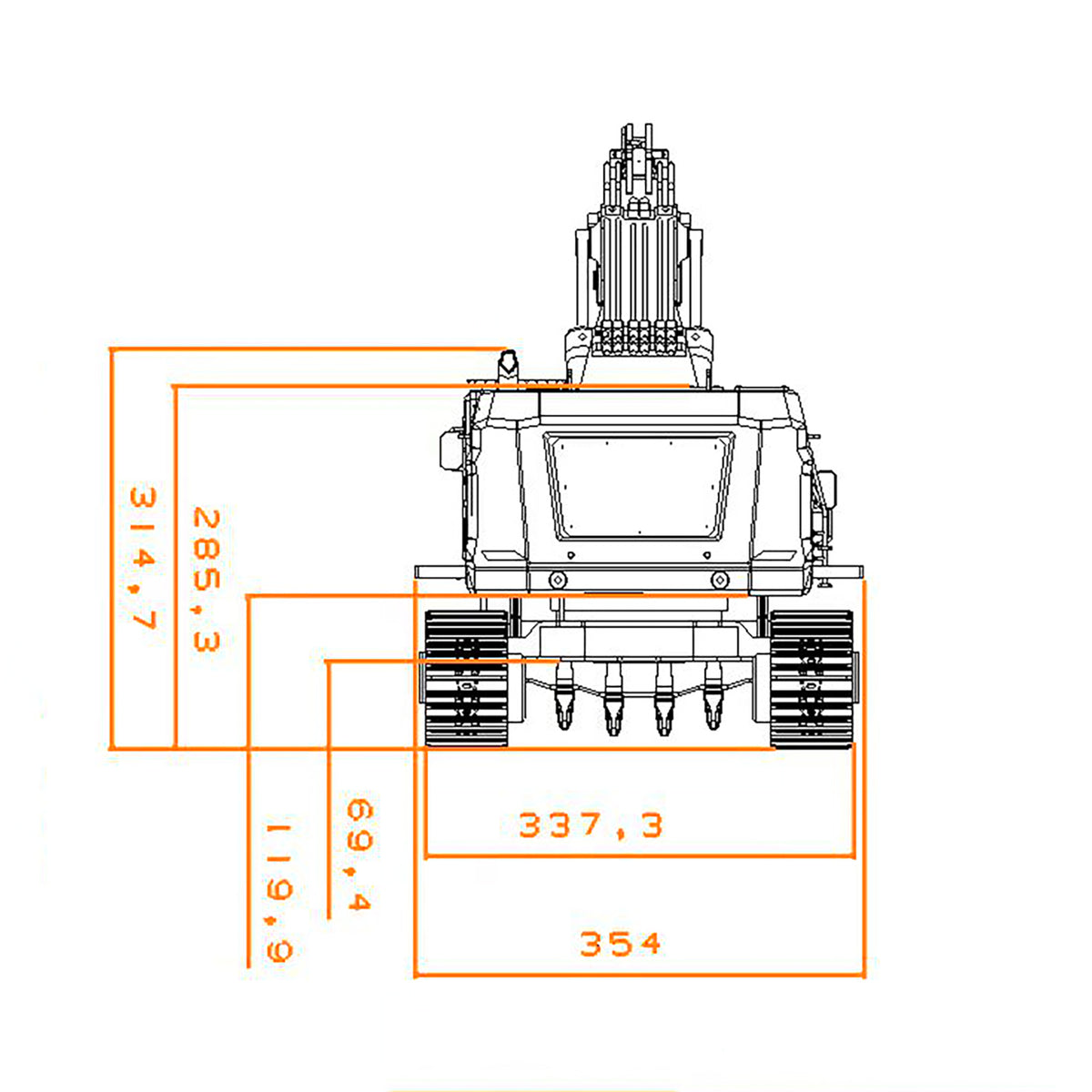 TOUCAN RC HOBBY  395F 1/12 Metal RC Hydraulic Excavator RTR Dual Pump System 6CH Valve 2830 Brushless Drive Motors Smoke Sound Light for Hobby Collectors
