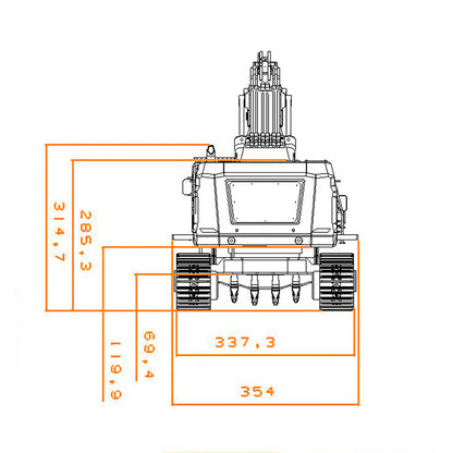 TOUCAN RC HOBBY  395F 1/12 Metal RC Hydraulic Excavator RTR Dual Pump System 6CH Valve 2830 Brushless Drive Motors Smoke Sound Light for Hobby Collectors
