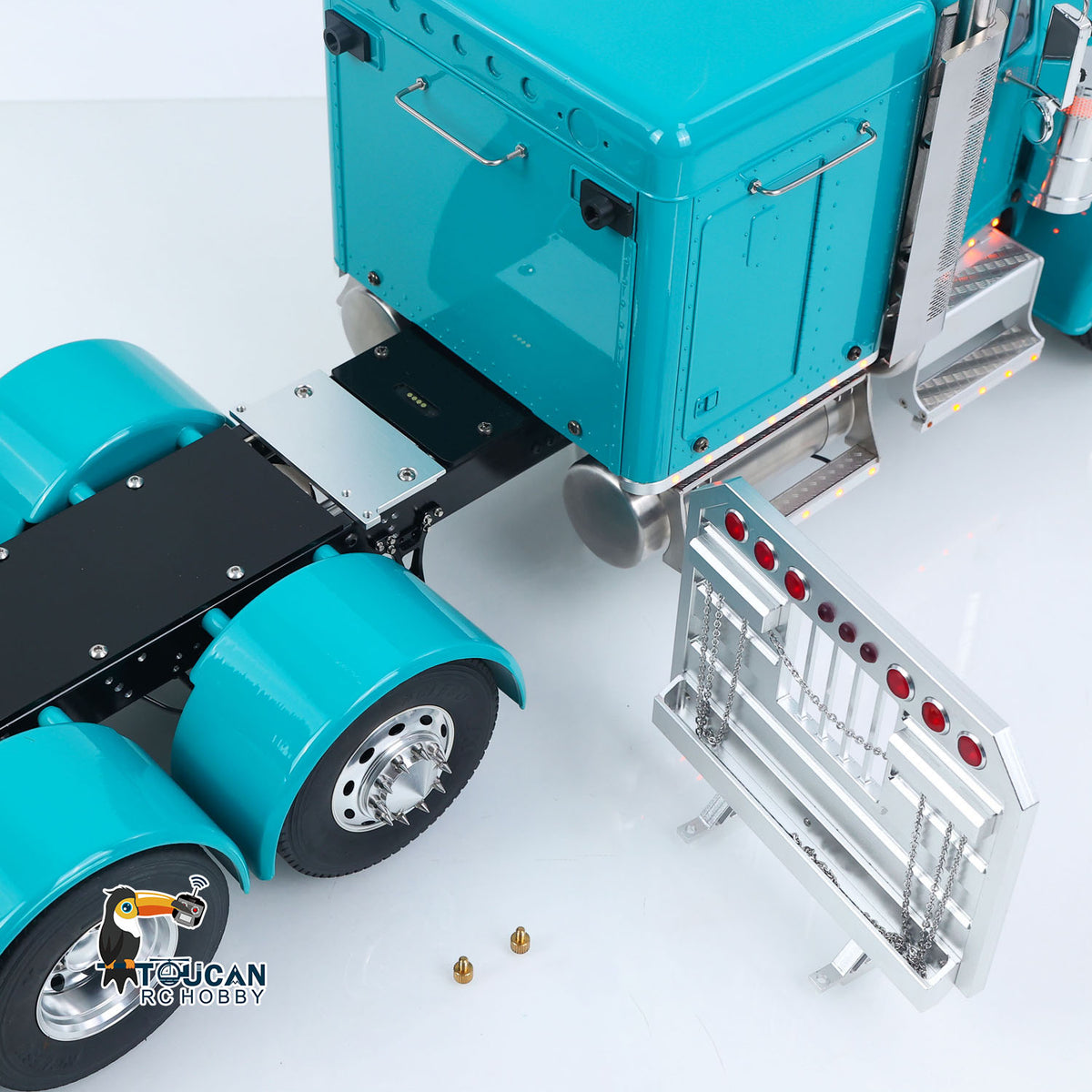 TOUCAN RC HOBBY 56344 Grand Hauler Camion tracteur RC 1/14 RTR 8x6 châssis métallique, moteur brushless, ESC, essieu relevable central, blocage de différentiel, fumée, radiocommande
