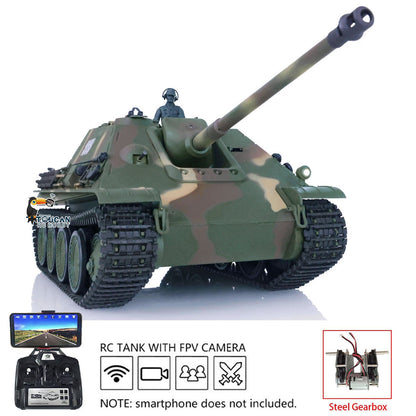 TOUCAN RC HOBBY Heng Long 1/16 TK7.0 Plastic German Jadpanther 3869 RTR RC Tank FPV Infrared Combat BB Unit Smoke Steel Gearbox Metal Barrel