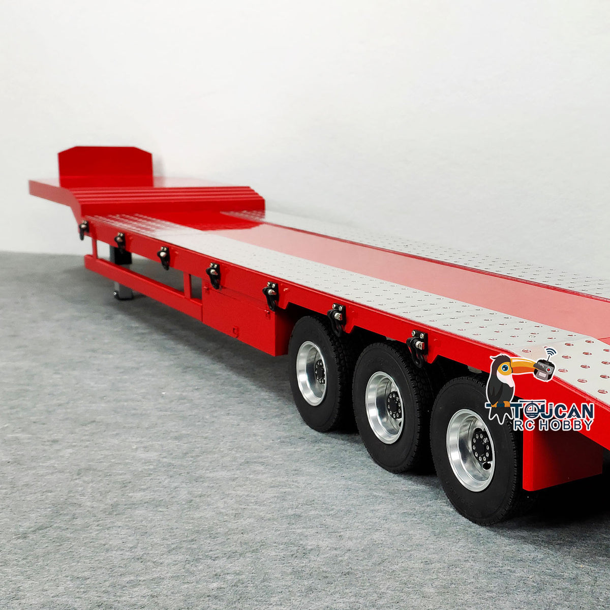 TOUCAN RC HOBBY HHG Model 1/14 Metal Semi-Trailer for RC Tractor Radio Control Simulation Car Electric Lifting Legs Tailboard DIY Hobby Models