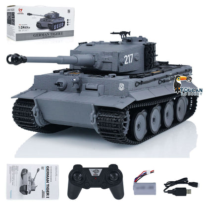 TOUCAN RC HOBBY HY Model 1/24 217 007 RC Battle Tank Tiger I Remote Control Military Tanks Armored Panzer Infrared Combat USB Assembled Painted