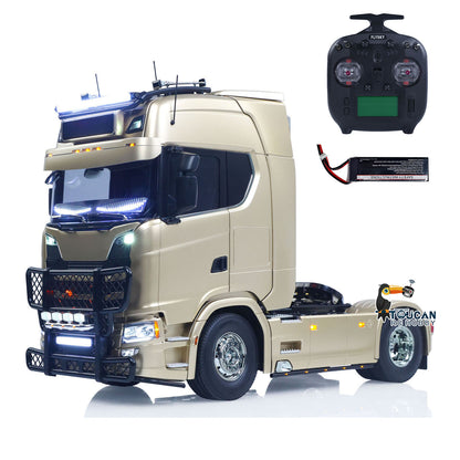TOUCAN RC HOBBY Plastic 1/14 RC Tractor Truck 56379 Remote Control Construction Vehicle Customized by  4X2 Chassis 3Speed Gearbox Flowing Water Light Smoke Unit ST8 Radio RTR