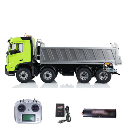 TOUCAN RC HOBBY LESU 1/14 RTR RC Hydraulic Dump Truck FMX Cabin 8X8 Metal Chassis Dumper Assembled and Painted Light Sound System FS I6S