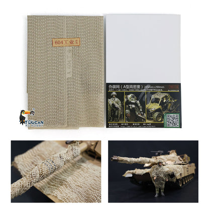 TOUCAN RC HOBBY Soldier Camouflage Net for Heng Long 1/16 RC Panzer Radio Control Tank 3838 USA M26 Model Tiger I DIY Car Bulldog 3839