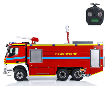 TOUCAN RC HOBBY 1/14 RC Fire Fighting Truck 6x6 Metal Chassis Remote Control Fire RTR Car Model Assembled and Painted 2-speed Transmission