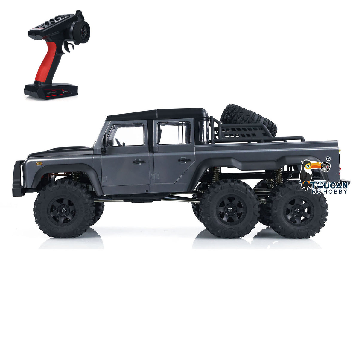 TOUCAN RC HOBBY Aoxing 1/10 Scale 6WD RC Pick-up Rock Crawler Off-Road Truck Lights Sounds 2 Speeds PNP Version Painted Assembled Hobby Model