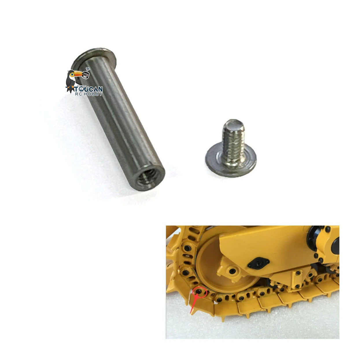 TOUCAN RC HOBBY JDMODEL One Pair Track One Piece Track Pin for 1/14 Hydraulic RC Bulldozer JDM-98 Dozer Model Parts for DIY RC Hobby Model