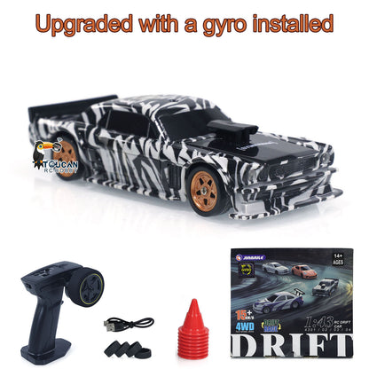 TOUCAN RC HOBBY JiaBaiLe US Stock 1/43 Scale RC Drift Race Car Gyro 4WD Ready to Go Mini Car High Speed Model Remote Control Vehicle