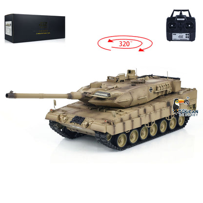 TOUCAN RC HOBBY Tongde 1/16 RC Infrared Battle Tank German Leopard2A7 Electric Radio Control Military Vehicle Barrel Recoil Optional Version Painted