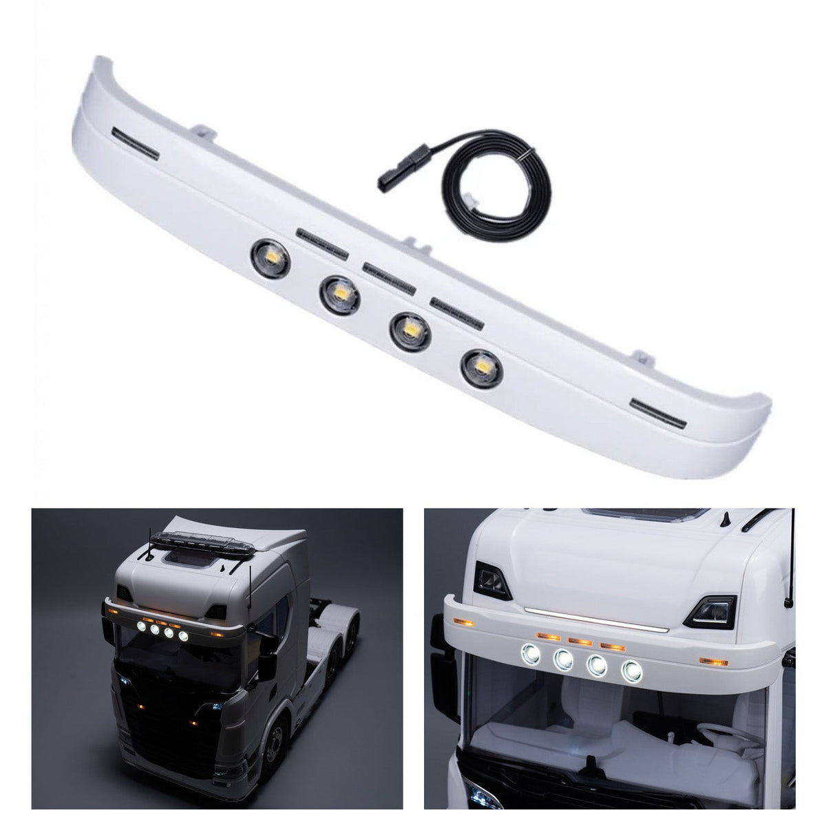 TOUCAN RC HOBBY Plastic Sun Visor 5-9V LED Light for 1/14 Remote Control Tractor Truck 770S 6X4 4X2 56373 RC Lorry Car Upgrade Part