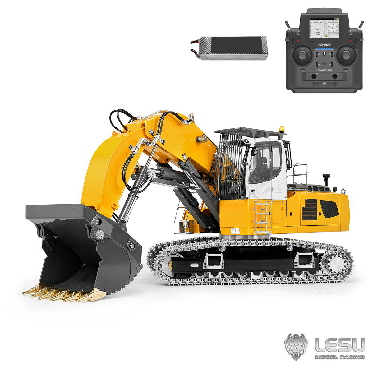 TOUCAN RC HOBBY LESU LR956 1/14 Metal RC Hydraulic Excavator B0031 Dual Pumps 7CH Valve RTR/PNP Light System