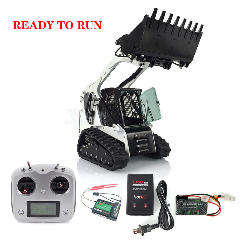 TOUCAN RC HOBBY US Stock LESU 1/14 Aoue-LT5 RC Hydraulic Loader Tracked Metal Skid-Steer Vehicle Lights Sounds Ready to Run DIY Hobby Model
