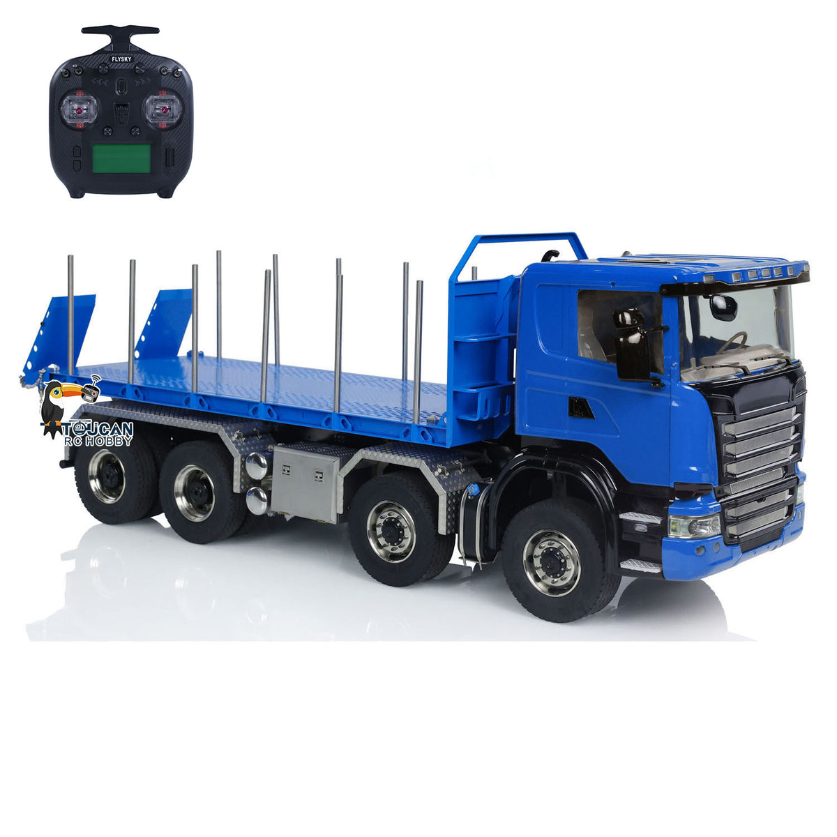 TOUCAN RC HOBBY LXY G88 1/14 Metal 8x8 RC Roll On Off Hydraulic Dump Truck PNP 3 Speed Transmission Differential Lock Axles ST8 Controller Light Sound System for Construction Model Collectors