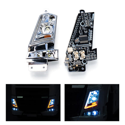 TOUCAN RC HOBBY Plastic Head Lamp Pro Flowing Water Light Front Bumper Rack for DIY 1/14 Remote Control Tractor Truck XL750 56360 56362 RC Lorry