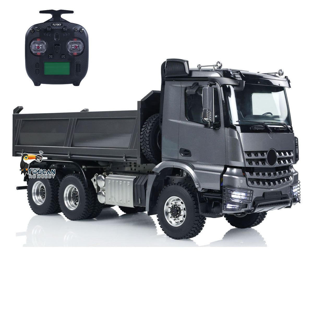 TOUCAN RC HOBBY MODO Metal 1:14 Hydraulic RC Dump Truck 3363 6x6 Remote Control Tipper Car Sound Light System Bucket Hopper Lifting Emulated Model