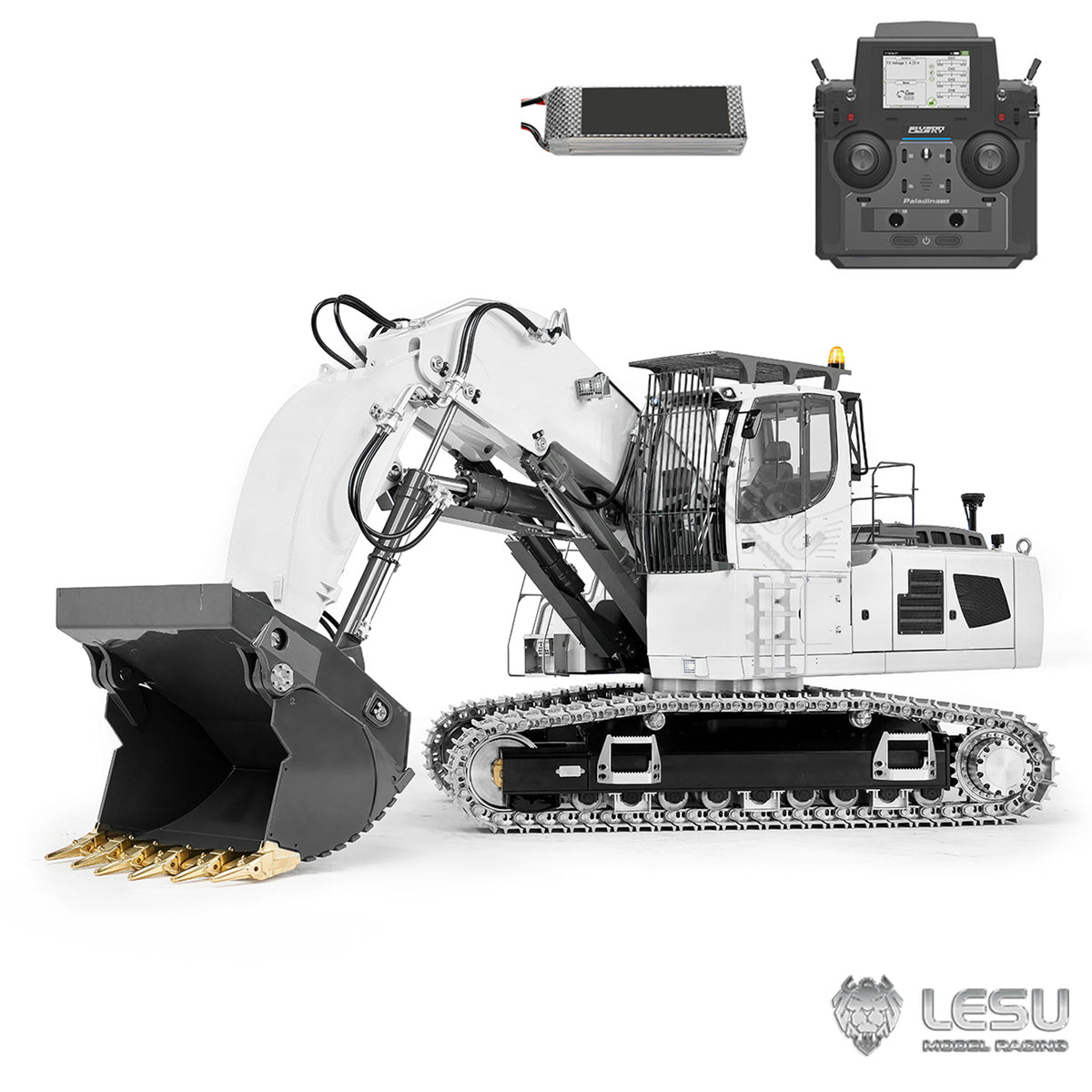TOUCAN RC HOBBY LESU LR956 1/14 Metal RC Hydraulic Excavator B0031 Dual Pumps 7CH Valve RTR/PNP Light System