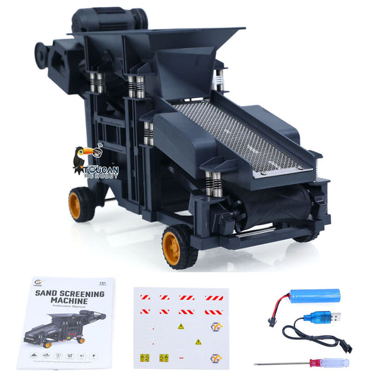 TOUCAN RC HOBBY Yi Gong RTR 1/50 Electric Vibrating Sand Sieve Machine Construction Vehicle Finished Model Battery USB Charging Cable