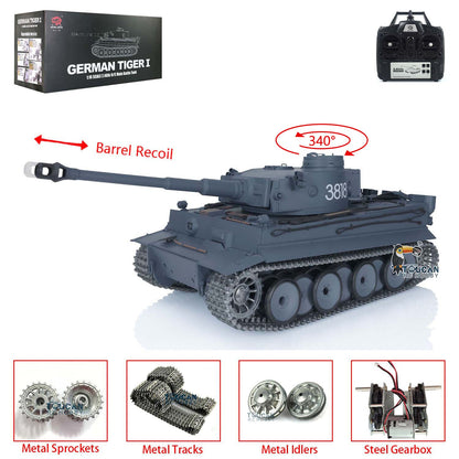TOUCAN RC HOBBY Heng Long 1/16 TK7.0 Promotion German Tiger I 3818 RTR RC Tank Barrel Recoil BB IR Smoke Metal Tracks Sprockets Idlers Wheels