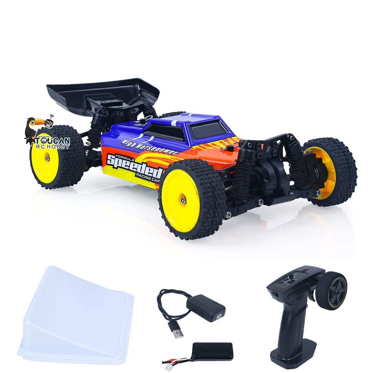 TOUCAN RC HOBBY JiaBaiLe 1/24 Electric Remote Control Off Road Car 2401A 35KM/H High Speed RC Vehicle Model CVD Drive Shafts Metal Chassis Battery RTR