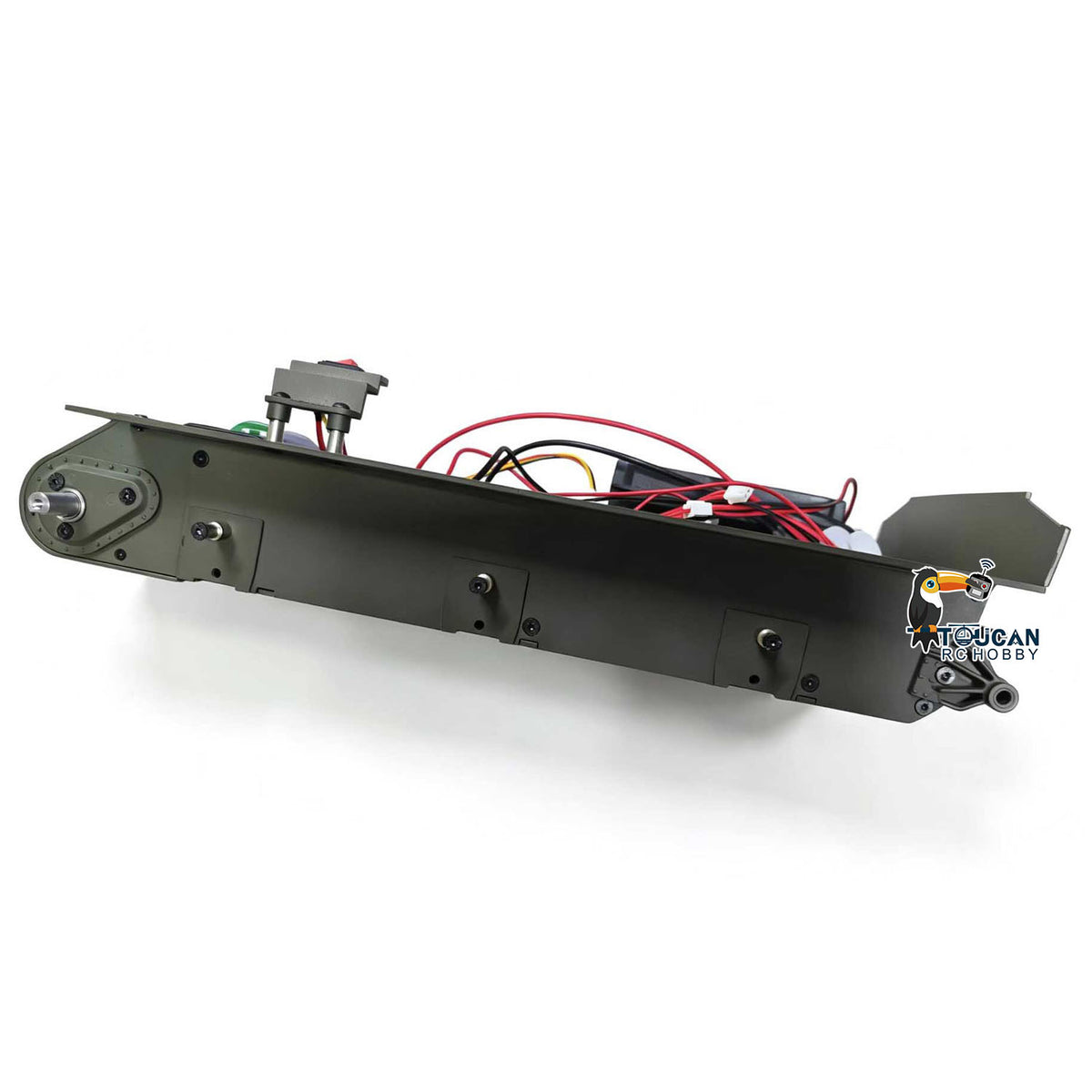 TOUCAN RC HOBBY Metal Chassis Smoke Unit Gearbox Power Blue Motor Speaker Switch for Heng Long 1/16 RC Battle Tank 3898 USA M4A3 Sherman Model