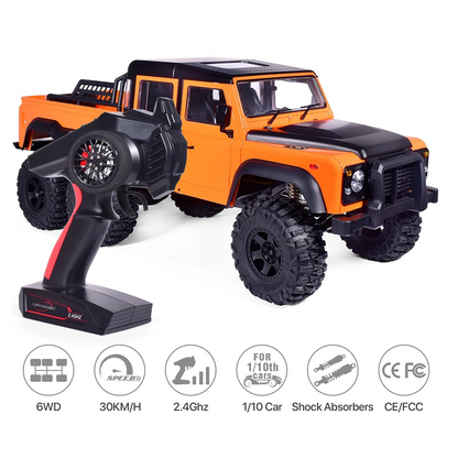 TOUCAN RC HOBBY Aoxing 1/10 Scale 6WD RC Pick-up Rock Crawler Off-Road Truck Lights Sounds 2 Speeds PNP Version Painted Assembled Hobby Model