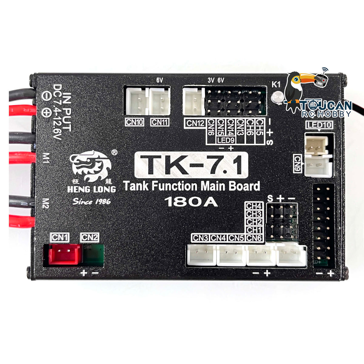 TOUCAN RC HOBBY US Stock Heng Long 7.1 Multi-Function Main Board for 1/16 RC Tank Model 7.1 7.0 Radio Controller W/ Leopard2A6 Abrams M1A2 Sound