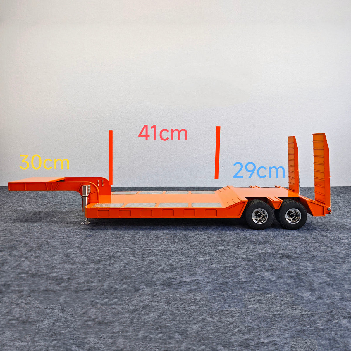 TOUCAN RC HOBBY HHG Model 2 Axles Metal Semi Trailer Spring Support Legs Tail Plate for 1/14 DIY Remote Control Tractor Truck No Light