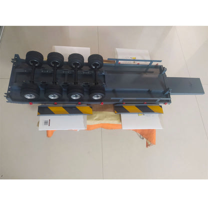 TOUCAN RC HOBBY Metal Semi-trailer 4-Axle Trailer for 1/14 RC Tractor Truck Remote Control Car Hobby Model DIY Accessory Assembled Painted