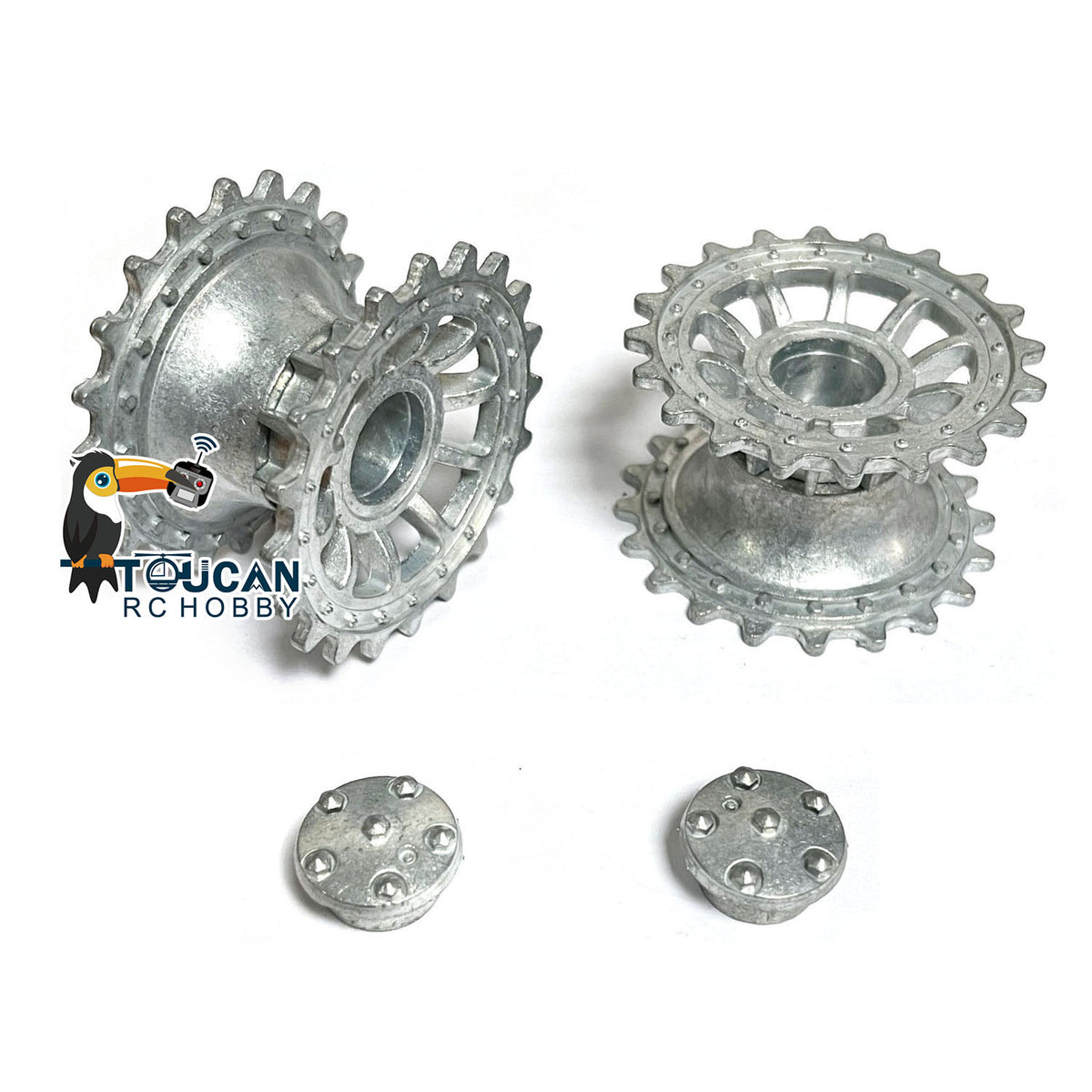 TOUCAN RC HOBBY US Stock Metal Sprockets for Heng Long 1/16 Scale RC Tank Armored Military Vehicle German Tiger I 3818 Panther 3819 Fittings