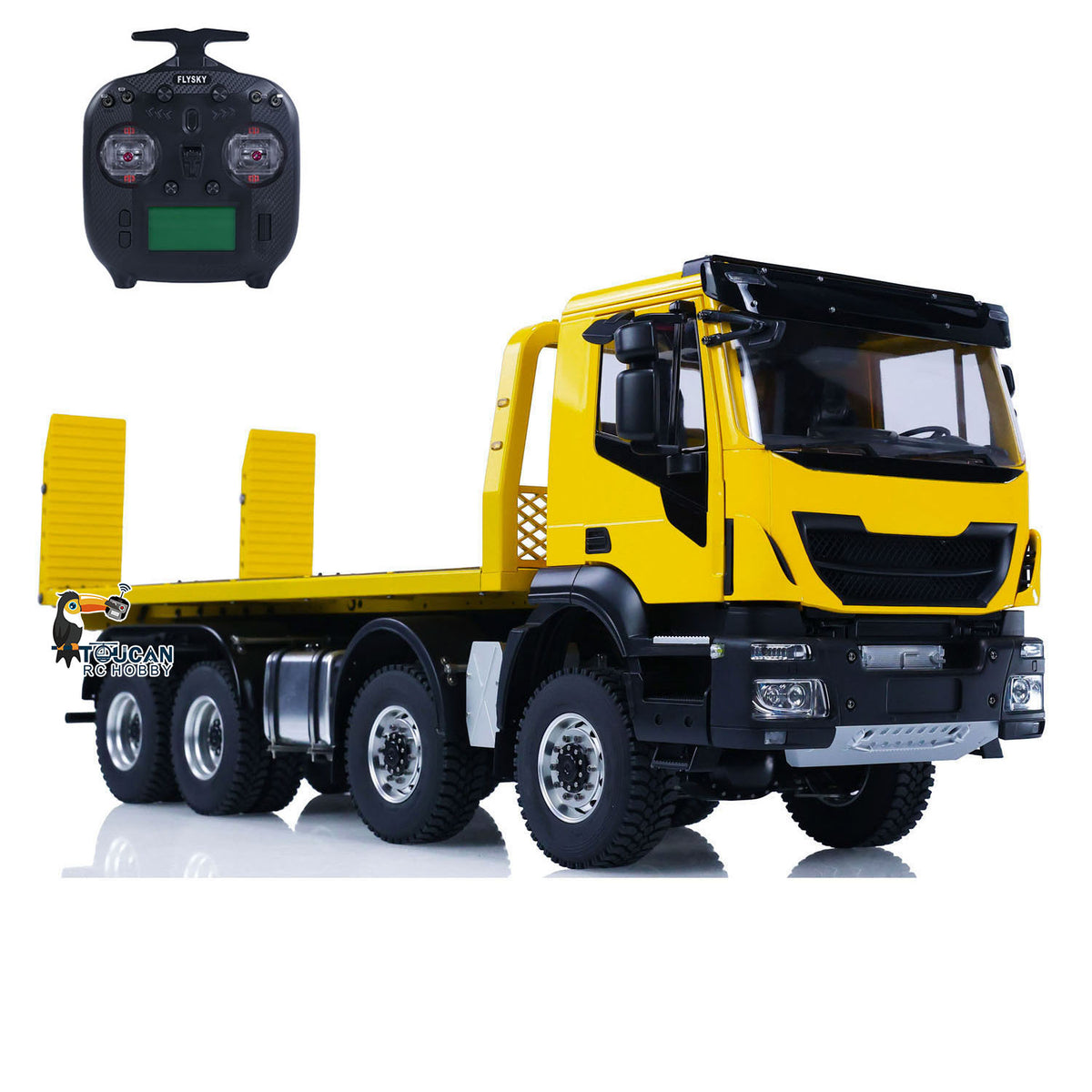 TOUCAN RC HOBBY MODO 1/14 8x4 Metal RC Hydraulic Wrecker Truck Remote Control Rescue Vehicles Emulated Car for Children Adults PNP