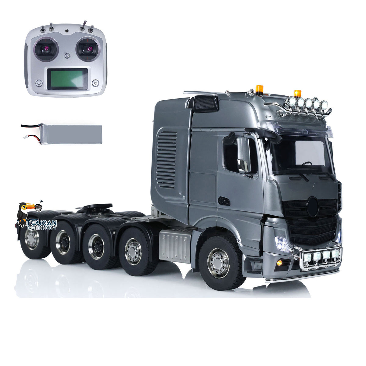 TOUCAN RC HOBBY ScaleClub 10x10 Metal Chassis 1/14 Remote Control Tractor Truck 3363 Lorry RTR Emulated Car Model High-roof 3Speed Differential Lock Axles