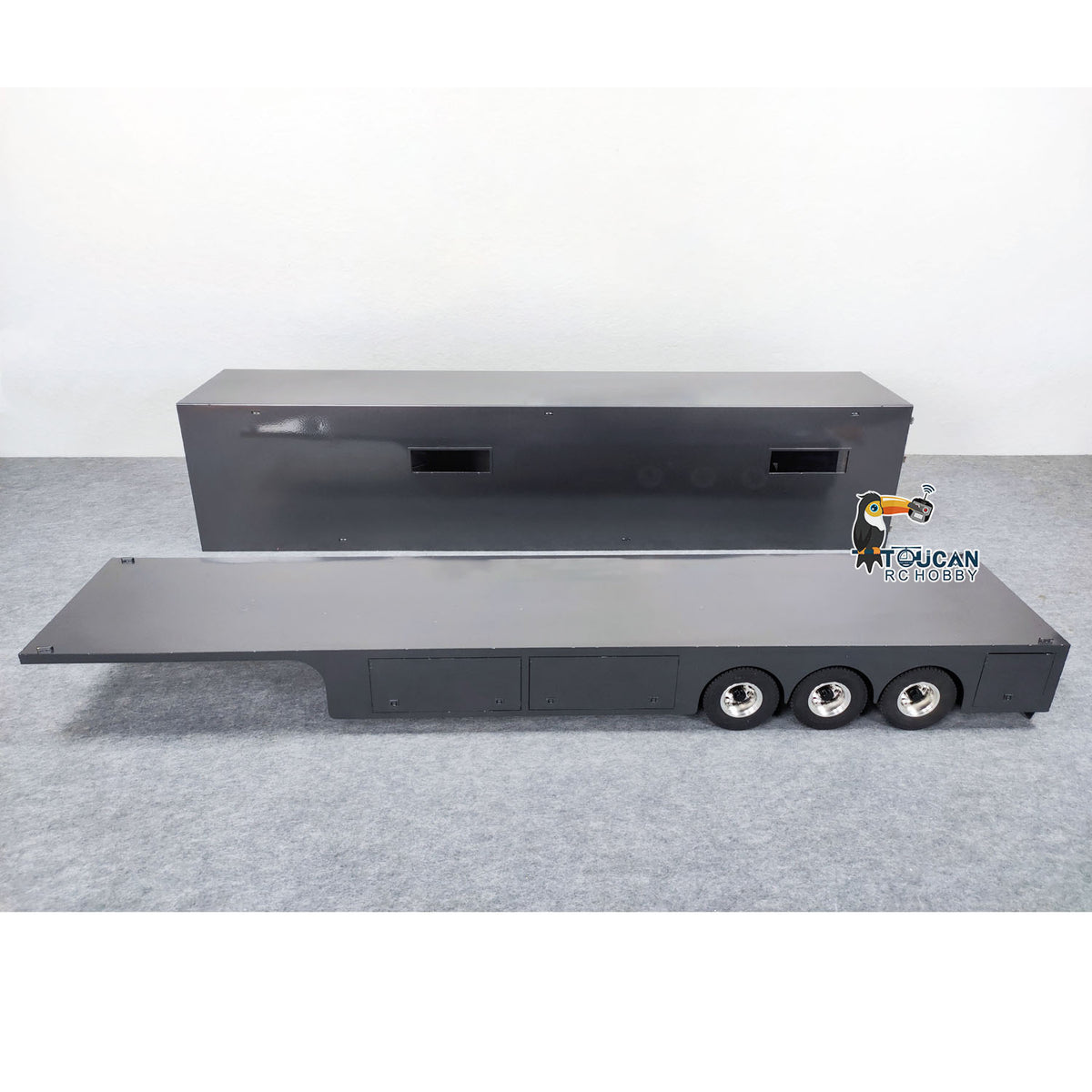 TOUCAN RC HOBBY HHG Model 2in1 1:14 Metal 3 Axles Container Semi-Trailer for RC Tractor Truck Radio Control Car Hobby Model