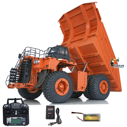 TOUCAN RC HOBBY 793D Metal 1/20 RC Hydraulic Mine Truck Heavy Duty Remote Control Dumper RTR 2Speed Gearbox Flysky I6X Radio Light System