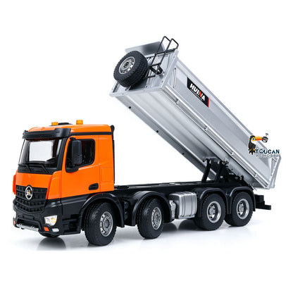 TOUCAN RC HOBBY HUINA 1/14 Metal Remote Control Dump Truck 1536-1 8X4 Electric Lifting RC Tipper Finished Model RTR Light Sound Effects Battery